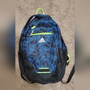 Adidas Black and Blue Men's Backpack